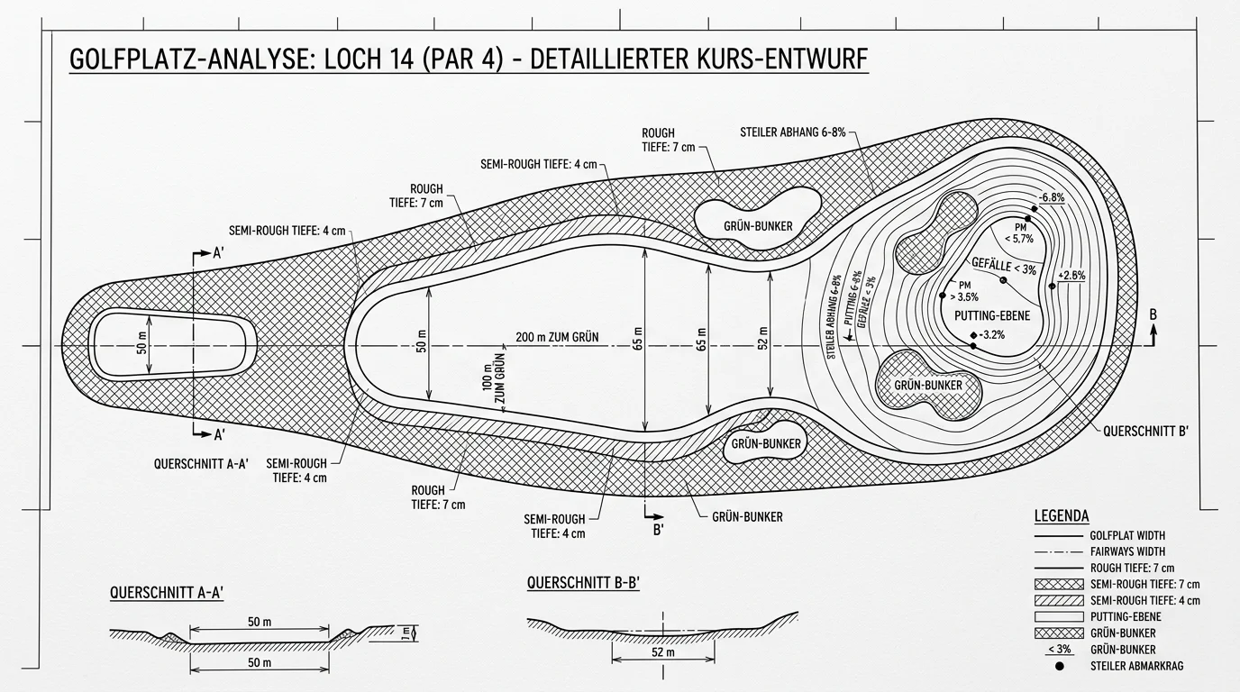 Analyse der relevanten Kurseigenschaften für die Golf Wetten Course Fit Methodik — Rough, Grüns, Länge