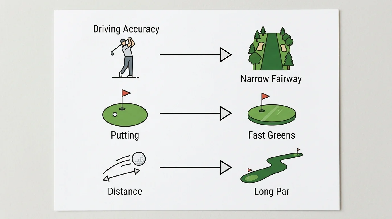 Systematischer Spieler-Kurs-Abgleich beim Golf Wetten — Course Fit als Basis der Spielerauswahl
