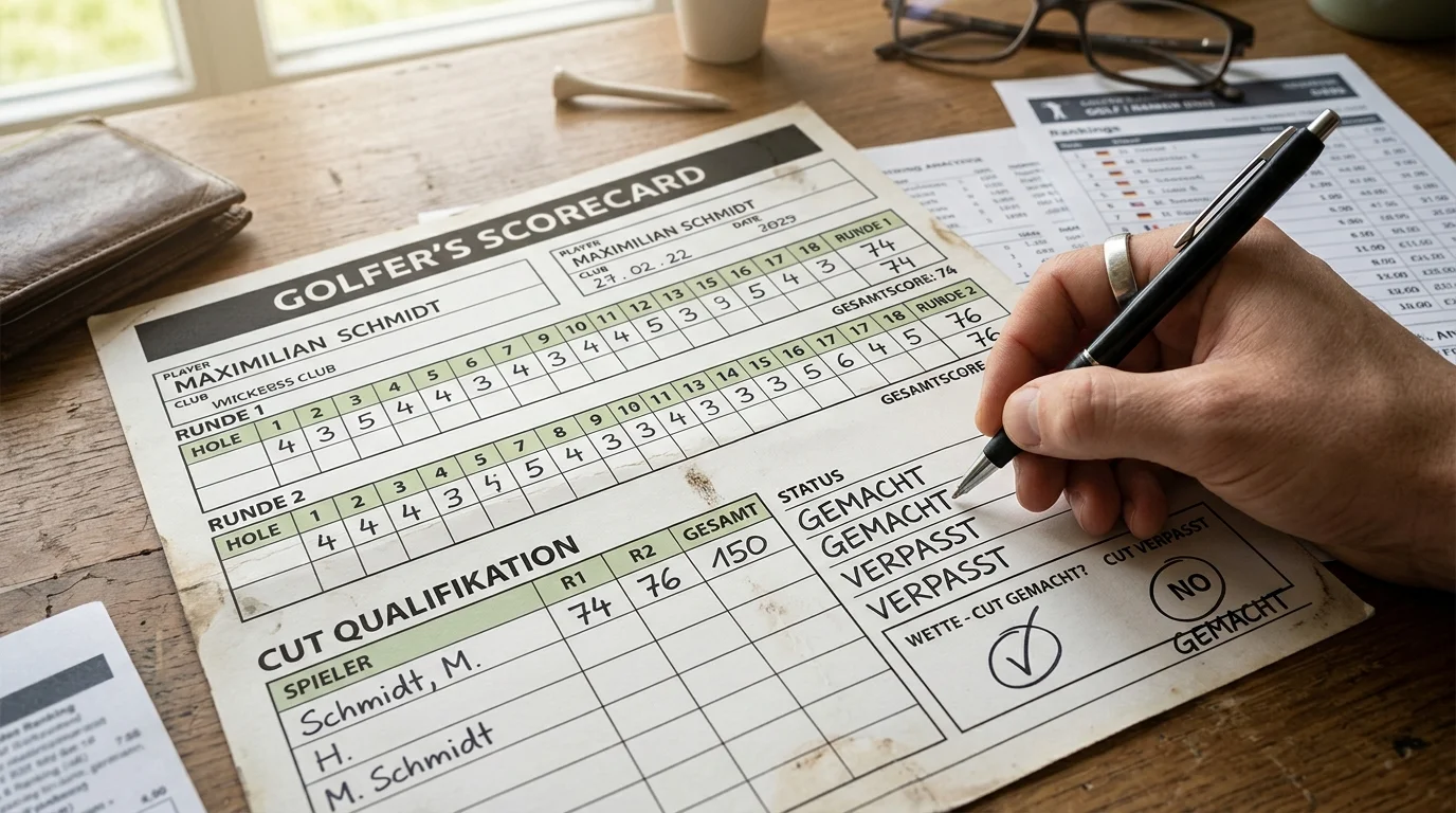 Make Cut Analyse beim Golf zeigt wie Spieler auf Basis von Form und Kurs ihre Cut-Chancen bewerten