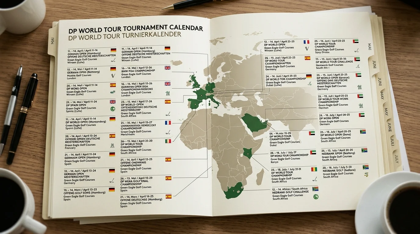 DP World Tour Europäische Golf Tour Turnierkalender Übersicht internationale Wettmärkte