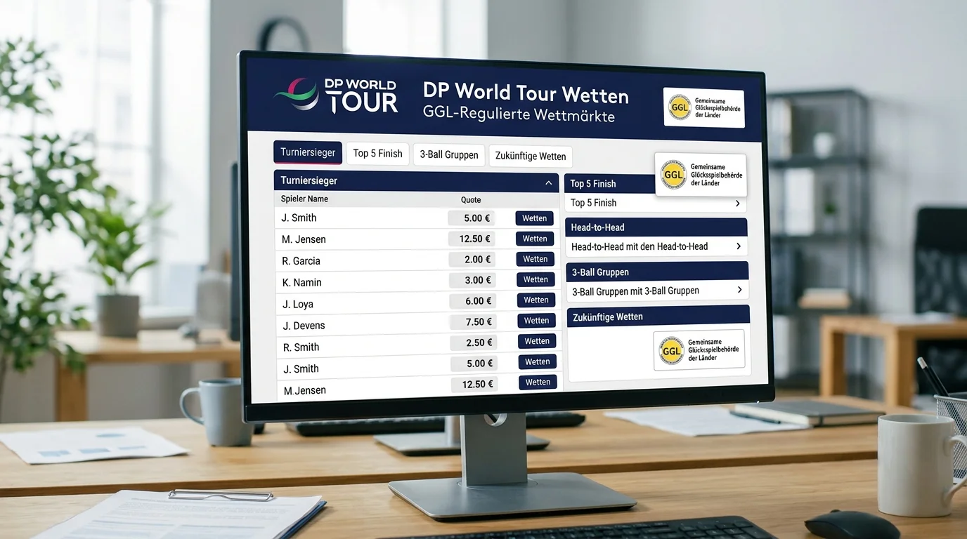 GGL-Wettmärkte DP World Tour verfügbare Wettarten Quotenstruktur deutsche Anbieter