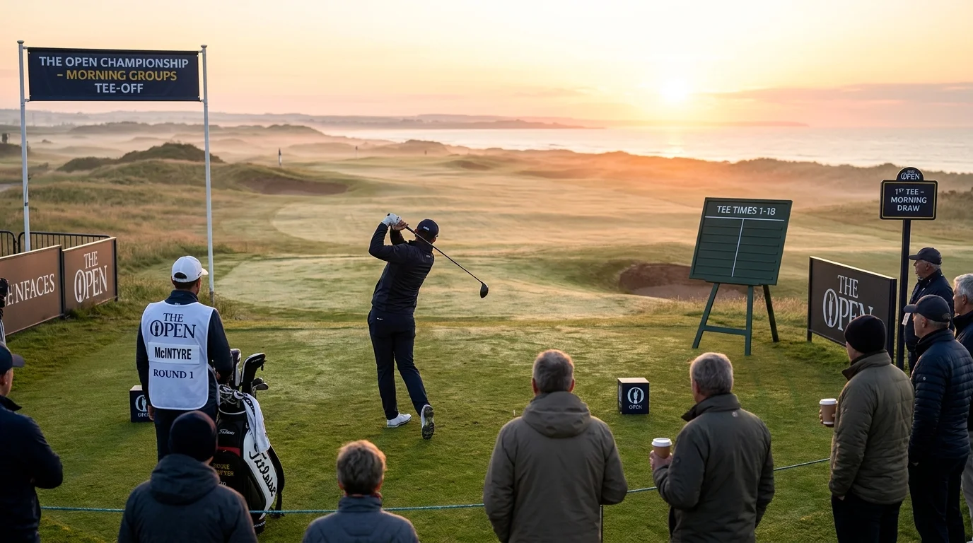 Morning Draw Vorteil beim First-Round-Leader Golf erklärt anhand unterschiedlicher Startzeitgruppen