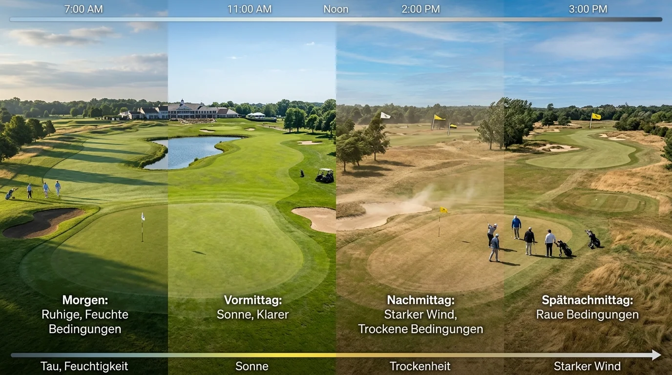Platzbedingungen und Wetter Einfluss auf First-Round-Leader Wetten beim Golf erklärt