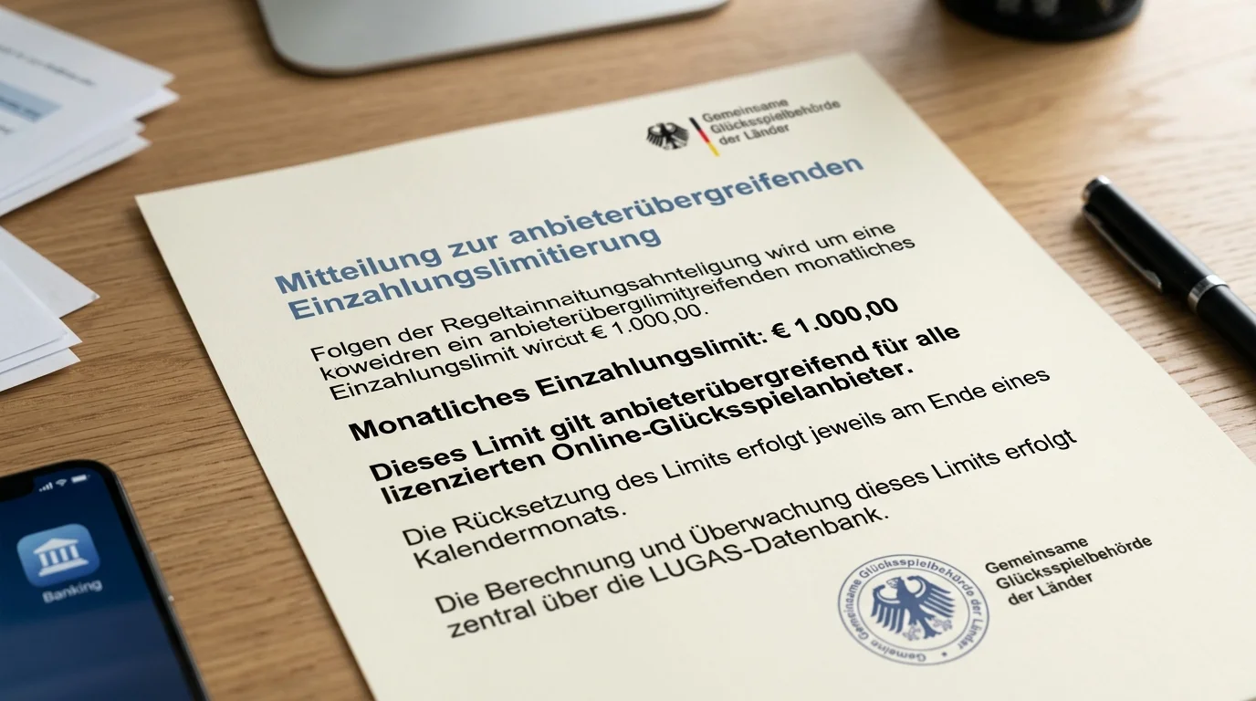 LUGAS-Einzahlungslimit von 1000 Euro monatlich beim deutschen Online-Sportwetten erklärt