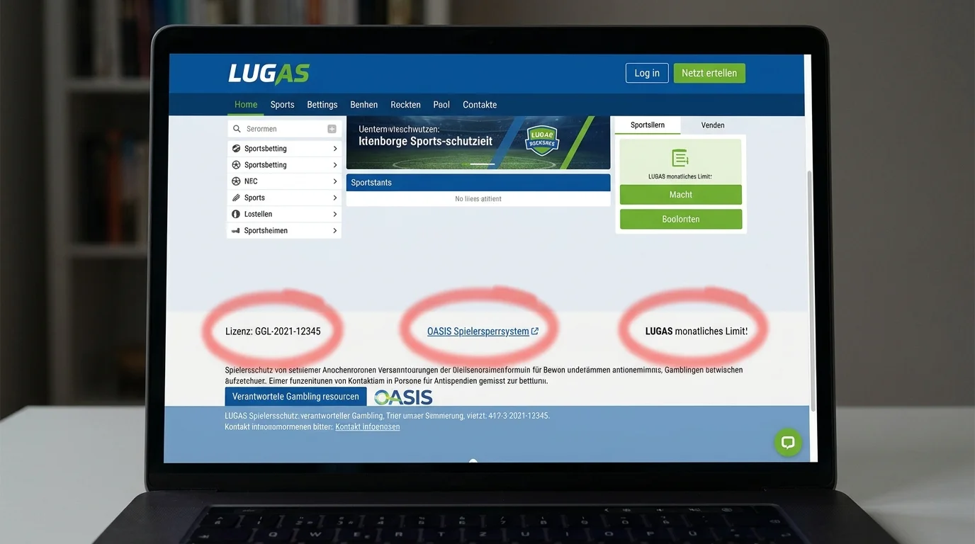GGL-lizenzierter Wettanbieter Erkennungsmerkmale OASIS LUGAS Lizenznummer Deutschland