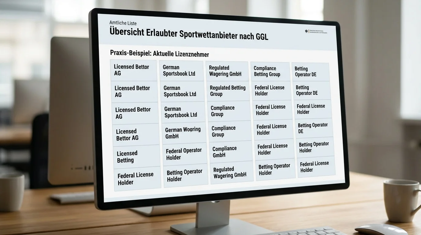 GGL-Whitelist Praxis 30 lizenzierte Anbieter 34 Webseiten Deutschland Sportwetten