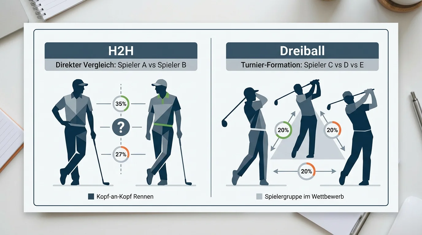 Head-to-Head und Dreiball-Wetten beim Golf: zwei beliebte Wettformen im internationalen und deutschen Markt im Vergleich