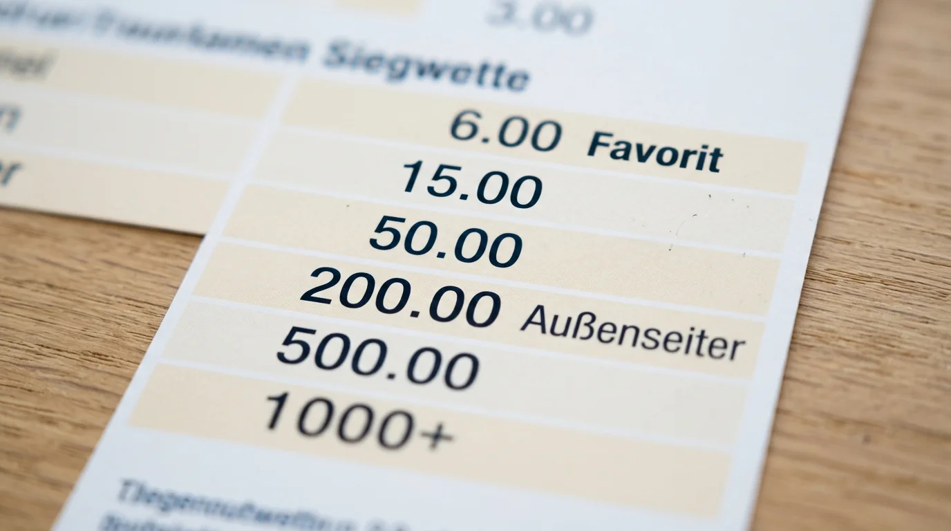 Golf Outright-Quoten Spannen von 6 bis 1000 - Übersicht Siegwetten-Quotenspektrum bei Majors