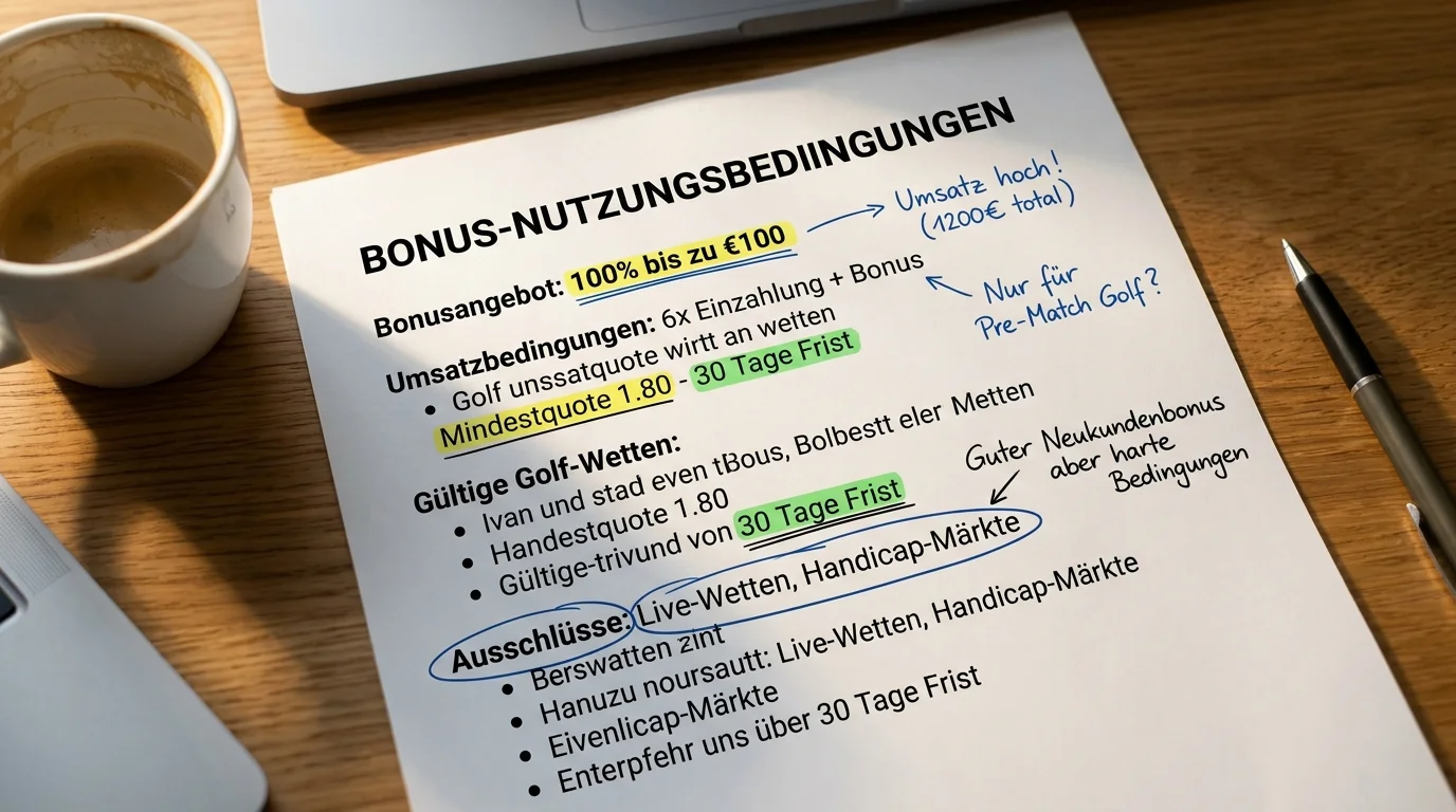Bonusangebote der Golf Wettanbieter kritisch bewertet aus Wetter-Perspektive