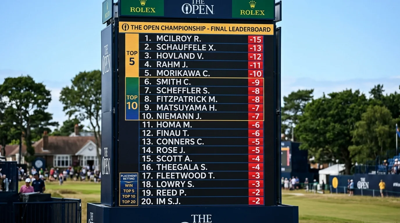 Platzierungswette beim Golf — Top 5, Top 10 und Top 20 im Vergleich