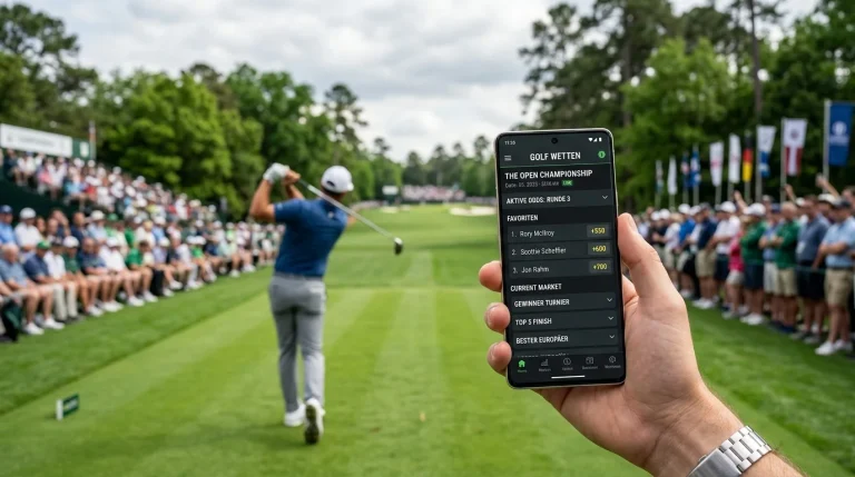 Golf Wetten App auf dem Smartphone: Mobiles Wetten auf Golfturniere mit GGL-lizenziertem Buchmacher in Deutschland
