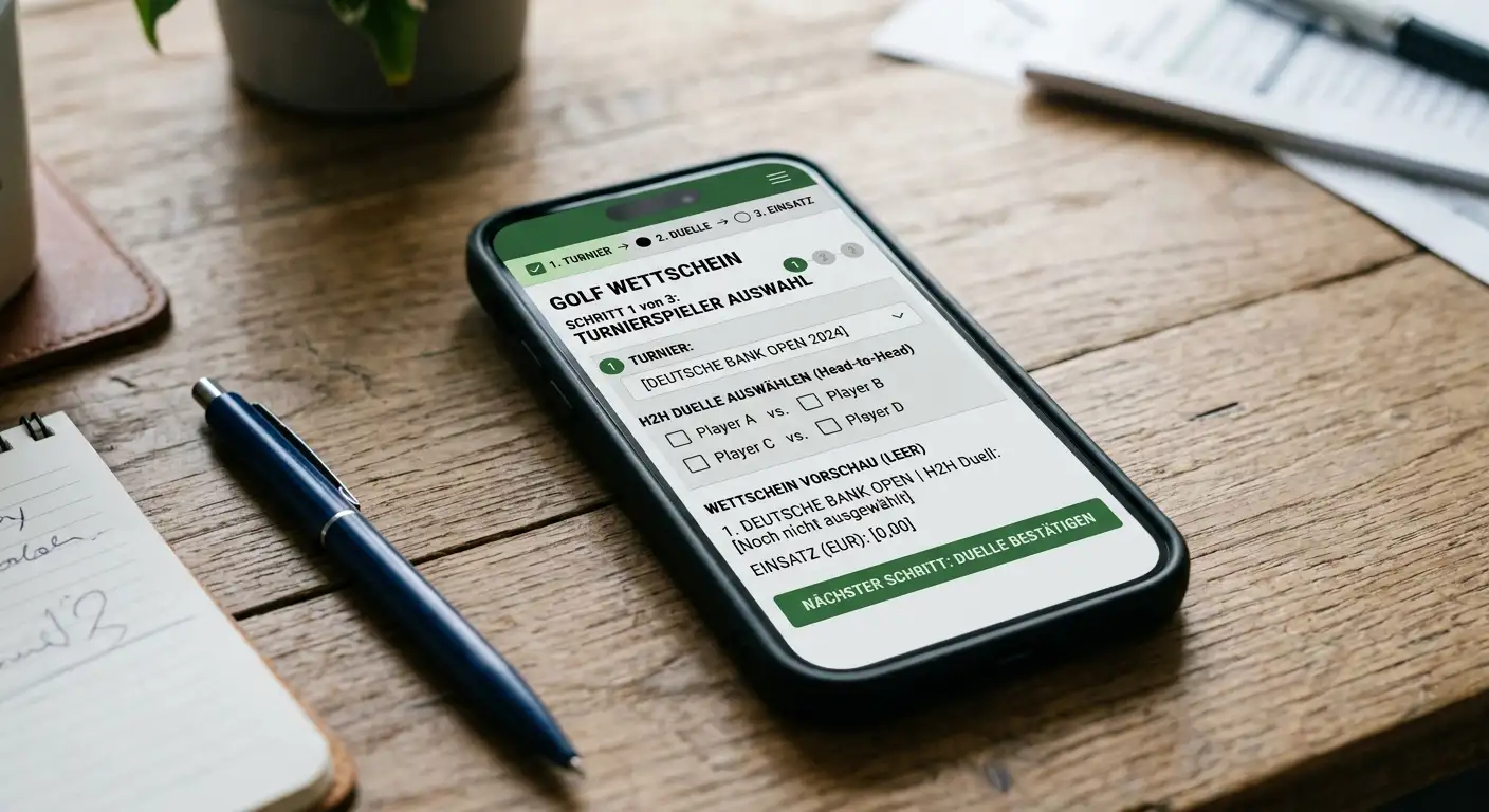 Wettabgabe-Flow in der Golf-Wett-App: Schnelle Einsatzplatzierung ohne Reibungsverluste bei laufenden Golfturnieren