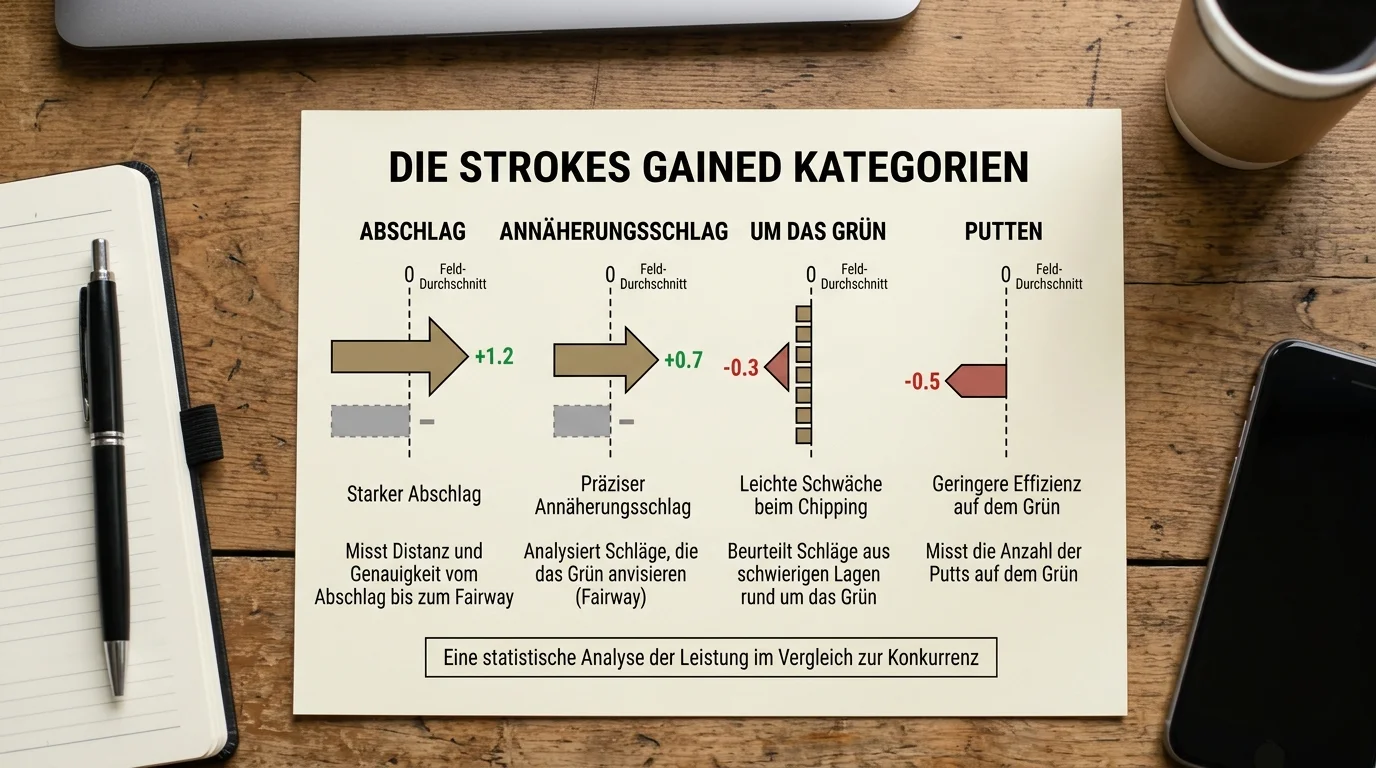 Strokes Gained Analyse für Golf Wetten — vier SG-Kategorien erklärt