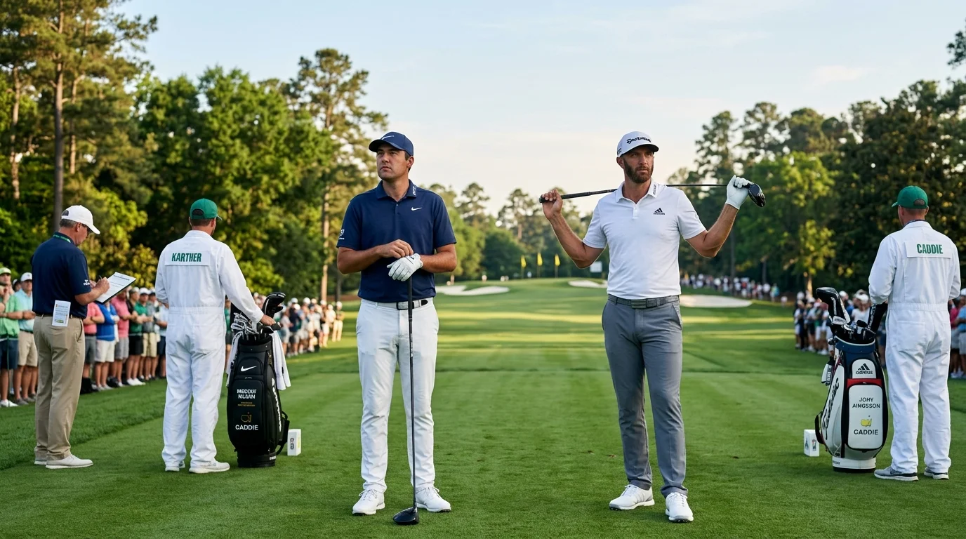 Zwei Golfspieler auf dem Fairway - Head-to-Head Duell beim Turnier für Zweierwette