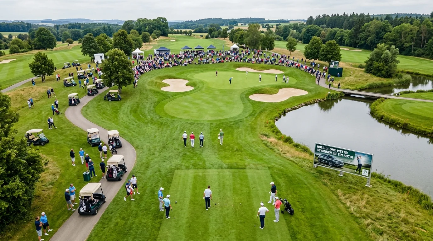Turnierwette auf Hole-in-One beim Golf erklärt als kollektive Ereigniswette im Profi-Feld
