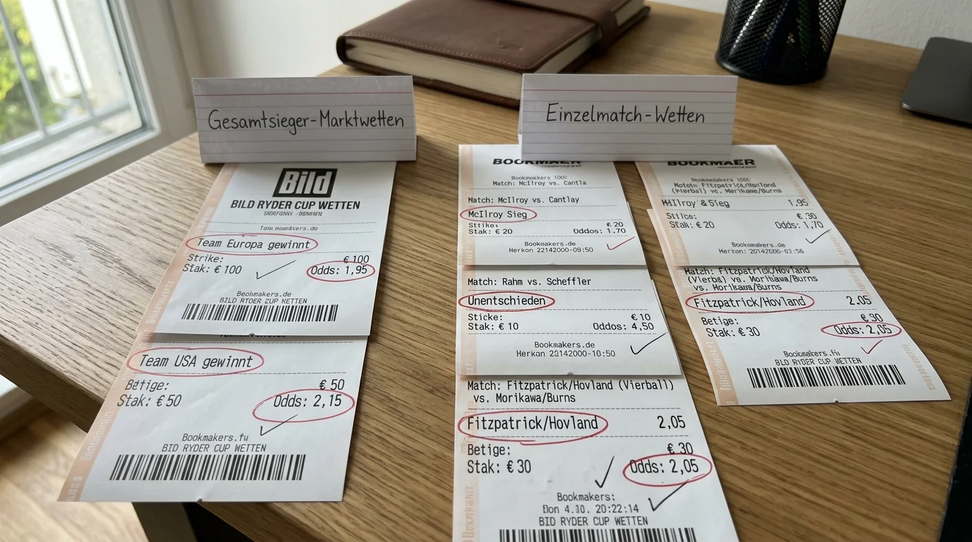 Ryder Cup Wettempfehlung — Gesamtmarkt und Einzel-Match-Wetten als optimale Kombination