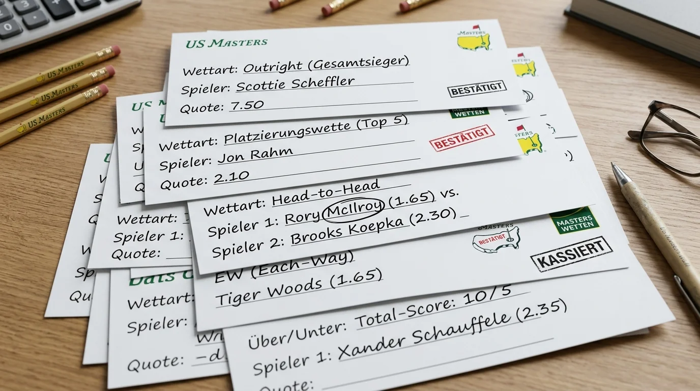 Wettarten-Empfehlung US Masters — Outright, H2H und Platzierungswetten im Vergleich