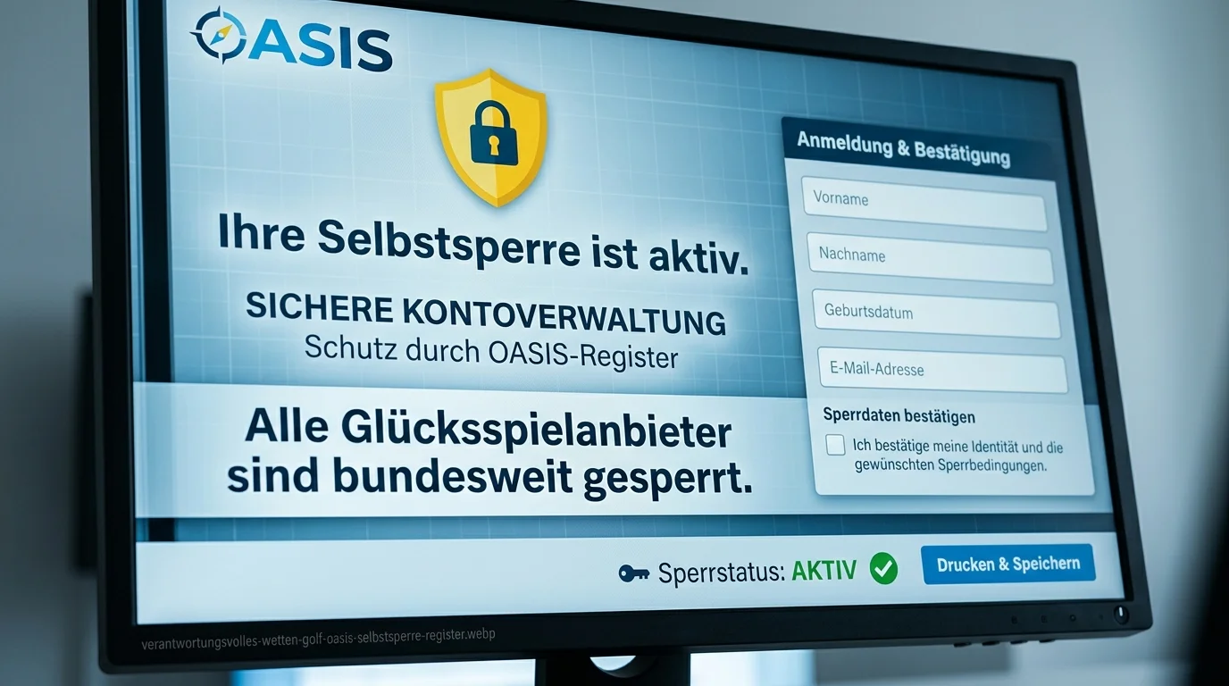 OASIS Selbstsperre-Register Deutschland: Anbieterübergreifende Spielersperre für Online-Glücksspiel und Sportwetten