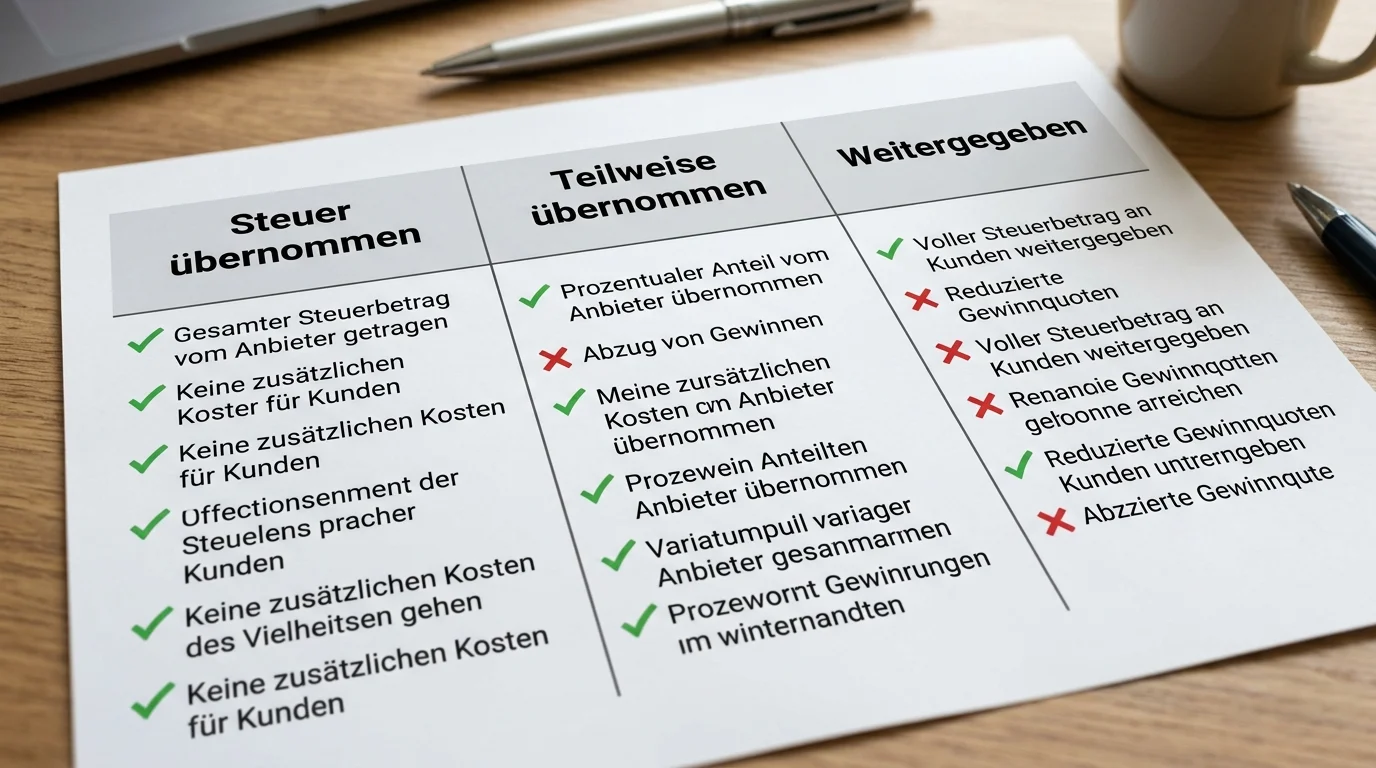 Vergleich der Wettsteuer-Politik verschiedener Golf Sportwetten Anbieter in Deutschland 2026